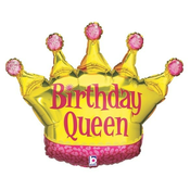 Balon za rojstni dan bday queen 90 cm