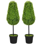 HOMCOM HOMCOM umetna rastlina plastika, cement O20 x 90V cm zelena, (5000242182)