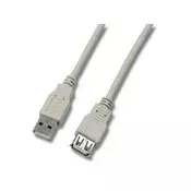 Kabel USB A-A 5m podaljšek dvojno oklopljen LogiLink