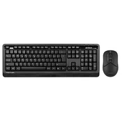 Brezžični komplet tipkovnice in optične miške A4Tech FG1012S - črn (PC)