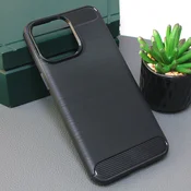 TERACELL Maska za telefon iPhone 15 Pro Max 6.7, Silikonska, Crna