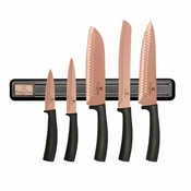 shumee KOMPLET 5 KUHINJSKIH NOŽEV Z BERLINGER HAUS BH-2614 ROSE GOLD MIST