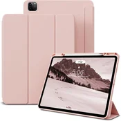 Nikcorp Zaščitni ovitek etui za iPad Air 13 (2024) in Pro 12,9 (2022/21) s prostorom za pisalo, prožen TPU, roza barve