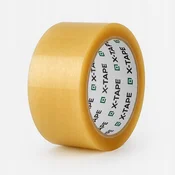shumee Pakirni trak X-tape Solvent PP 72 mm x 60 m brezbarven, tih, 1 kos za kartonske škatle