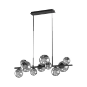 ONLI - Luster na sajli PALOMA 10xG9/3W/230V crna/dimljena