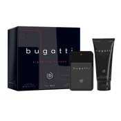 Darilni set BUGATTI Men's Signature Carbon (toaletna voda 100 ml + gel za prhanje 200 ml)