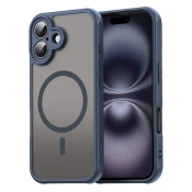 Hibridni ovitek HaloFrost II MagSafe za iPhone 16 - navy blue
