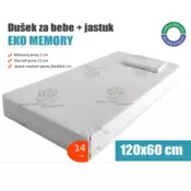 Dušek za bebe Eko Memory 12+2 cm + jastuk