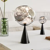 Tom Dixon LED namizna svetilka Melt Cone Fat, krom/črna, 47 cm - Dnevna soba/jedilnica - Dizajn - črna, krom - Kovina