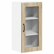 Vidaxl Stenski stekleni omarica LUCCA Sonoma hrast 40 x 31 x 80 cm