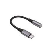 FOREVER Forever, Zvočni adapter USB-C moški na 3,5 mm ženski, Črna, (5000062477)