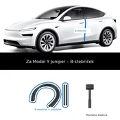 Tesnilo za Tesla Model Y Juniper in Model 3 Highland (2024–2025+) | Zmanjšanje hrupa in zaščita pred vodo – Konfiguracija: Tesla Model Y Juniper (2025.03+) – tesnilo B-stebrička