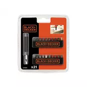 Set od 21 komada nastavaka + magnetski adapter 1/4″ BLACK+DECKER