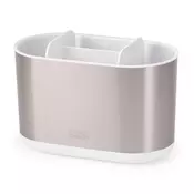 Lonček za zobne ščetke DUO STEEL 70606 18 cm, srebrna, plastika/nerjaveče jeklo, Joseph Joseph