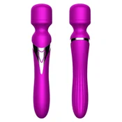 Gardj Europe Stimulator – silikonski dvojni masažer USB z 7+7 funkcijami, vijoličen