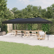 Vidaxl Zložljiv šotor za zabave antracit 3x6 m