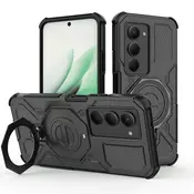Hibridni ovitek Carbon Shield Pro za Xiaomi Redmi 15 4G/Redmi 15 5G - black