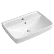 Aqualine - Umivaonik 60x40 cm, sa preljevom, rupa za slavinu, bijeli TU0351