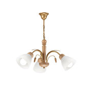 Luster na lancu TULIPAN 3xE27/60W/230V hrast