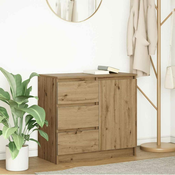 Komoda s ladicama artisan hrast 71x35x65 cm konstruirano drvo