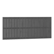 Vidaxl Stensko posteljno vzglavje sivo 204x3x90 cm trdna borovina