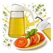 shumee 2x Dozirnik za olje za omako 600 ml z tehtnico in ročajem Posoda za olivno olje