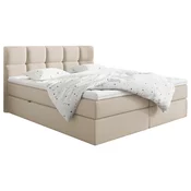 Livetastic POSTELJA Z VZMETNICO 160 cm  x 200 cm , les, tekstil, leseni material krem barve