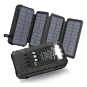 Solarni Power Bank 905-IE 20000 mAh sa LED lampom crni