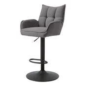 Sivi barski stoli v kompletu z nastavljivo višino 2 ks Marilla – Unique Furniture