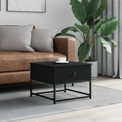 Stolic za kavu crni 51x51x40 cm od konstruiranog drva