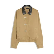 Bershka Prehodna jakna kamela/temno rjava