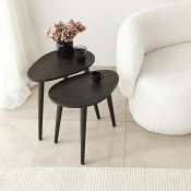 Hanah Home Set klub stolova, 2 komada Sweet Antracit
