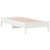 vidaXL vidaXL Posteljni okvir bel 90x190 cm trdna borovina, (21018272)