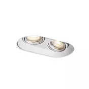 Okrogel vgradni reflektor beli GU10 50 mm 2-lučni - Hubs