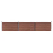 Vidaxl Vrtna ograja WPC 526x106 cm rjava