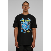 Psychadelic oversize t-shirt in black color