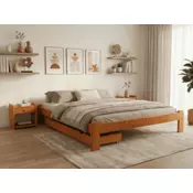 Ljubki dom Postelja ADA 140 x 200 cm jelša Posteljno dno: Letveno posteljno dno, Vzmetnica: Vzmetnica Deluxe 10 cm