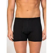 zd ZERO DEFECTS Boksarice Helios prinstriped Egyptian cotton črna