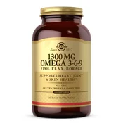 Solgar - Omega 3-6-9 ribje olje, laneno seme in boreč, 120 kapsul