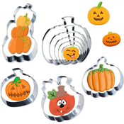 Nikcorp Komplet 9 modelčkov za piškote buča za noč čarovnic | Nerjaveče jeklo | Modelčki za peko in dekoracijo Halloween