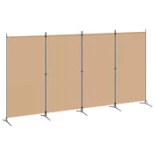 Vidaxl 4-panelni pregradnik Bež 346 x 180 cm Blago