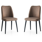 Hanah Home Luna set stolica, 49x52x90 cm, 2 dijela, Smeda