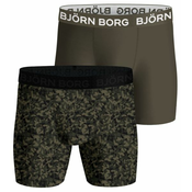 Bokserice Björn Borg Performance Boxer 2P - green/print