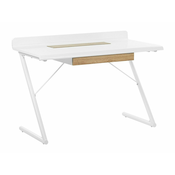 Pisalna miza Berwyn 415 S predali, Z vrati, 76x120x60cm, Bela, Svetla les