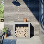 Stalak za drva za ogrjev 60 x 40 x 60 cm od nehrdajuceg celika