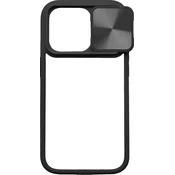 mobilNET plastični pokrov iPhone 15 Pro, črn (Slide)