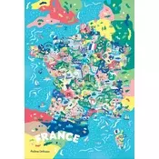 Grafika - Puzzle Zemljevid Francije - 1 000 kosov