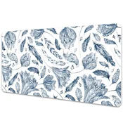 Decormat Namizna podloga Blue leaves 120x60 cm