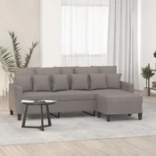 Trosjed s tabureom smedesivi 180 cm od tkanine