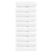 Premium rucnici za goste SOLUND 10 kom. Bijeli 30x50 cm 600 g/m2